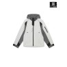 [BONELESS] Colorblock Tech Hooded Jacket – Light Grey Windbreaker